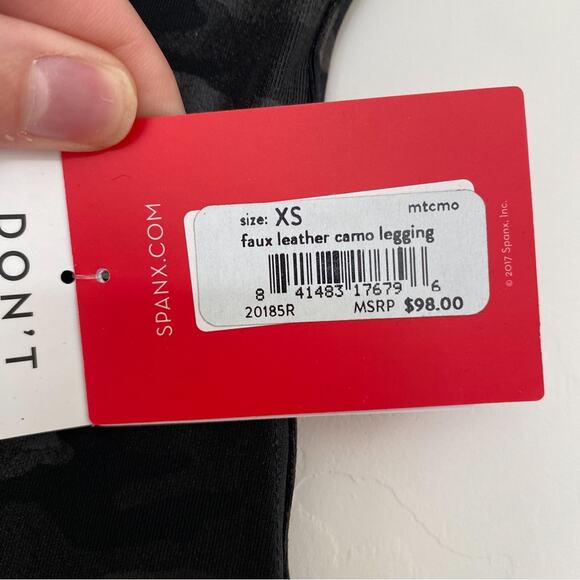 NWT Spanx Faux Leather Camo Leggings - Picture 7 of 7